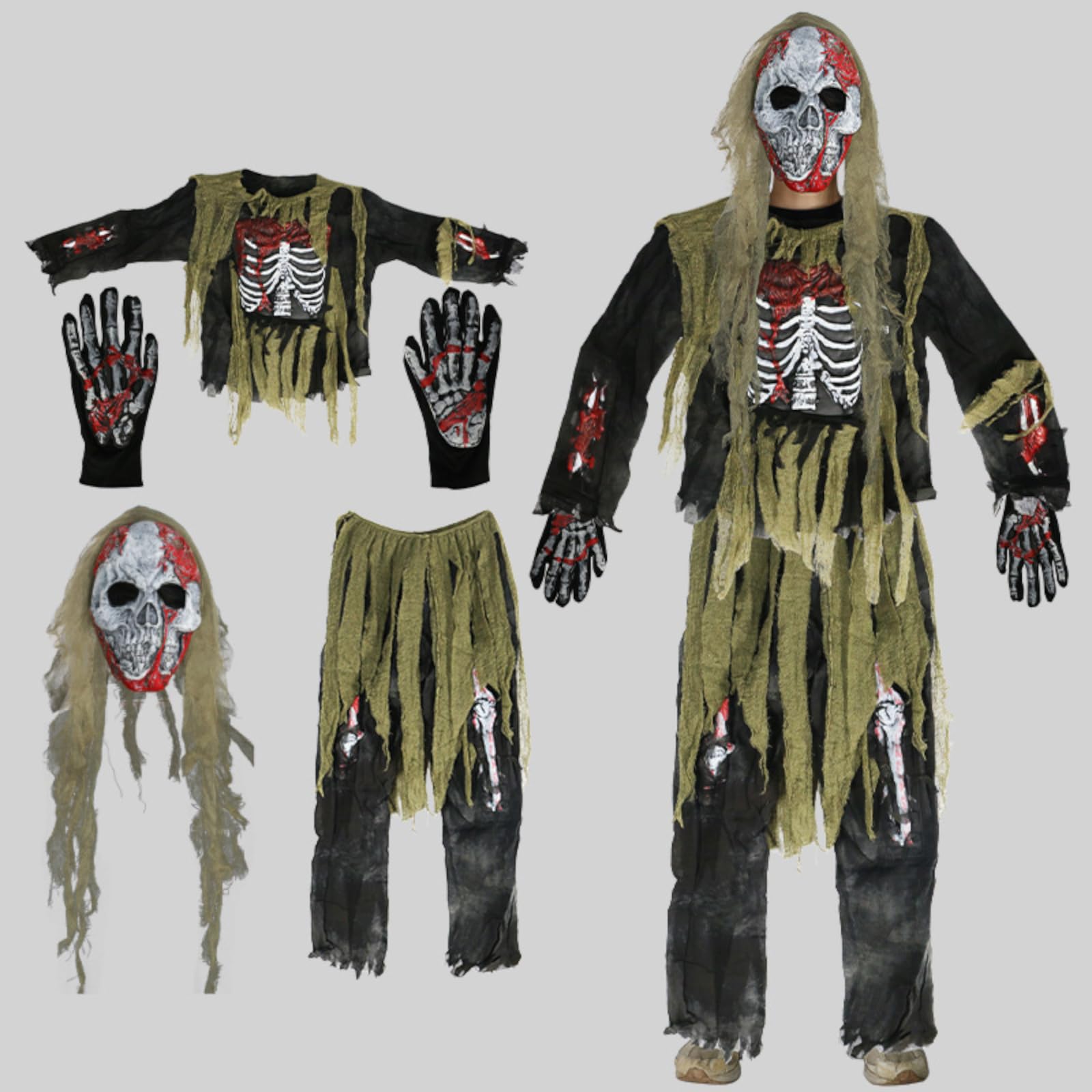 Amazon.co.jp: [Toztke] ハロウィン 仮装 コスプレ ゾンビ 悪魔変装 鬼